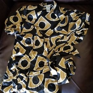 Diane von Furstenberg DVF Irlan Wrap Top Size 4